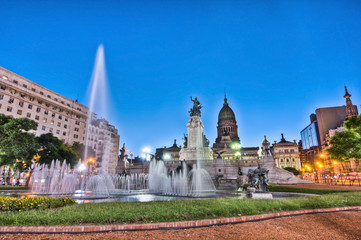 Congress square downtown Buenos Aires, Argentina