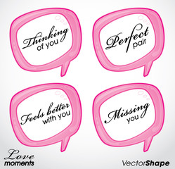 Template question shaped design for love expressions