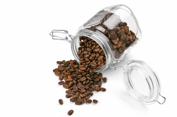 Coffee beans in jar