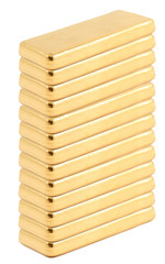 Gold ingot. Real photo