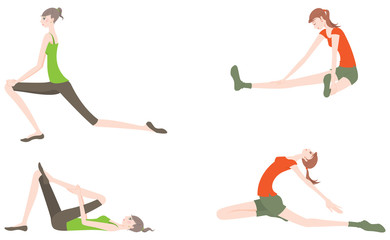 ストレッチする女の子