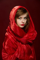 Young girl in a red hood