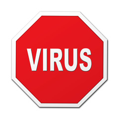 Virus stop octagon sign
