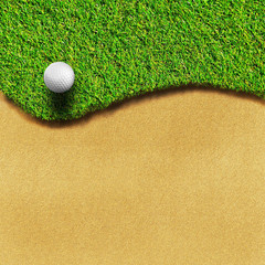 Golf on green grass