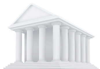 High detailed 3d vector illustration of an ancient building