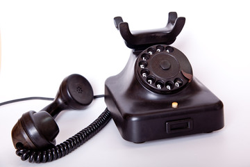 Altes schwarzes Tischtelefon 990