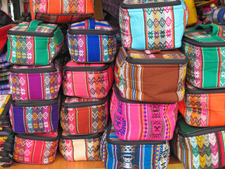 ancient colorful bags