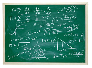math formulas on school blackboard education