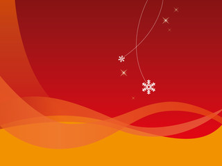 Hintergrund dynamische Wellen Schnee - rot orange