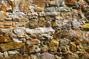 old brick wall texture with pigmentation