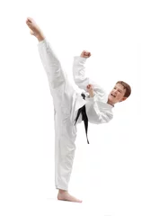Printed kitchen splashbacks Martial arts Karate Kick