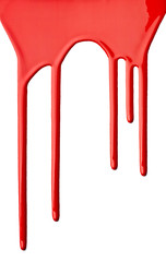red paint leaking art