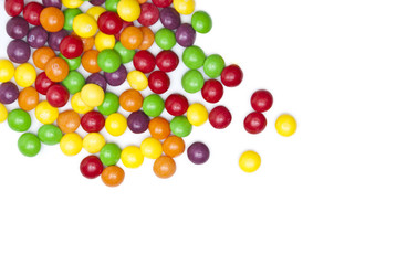 colorful candy on white background