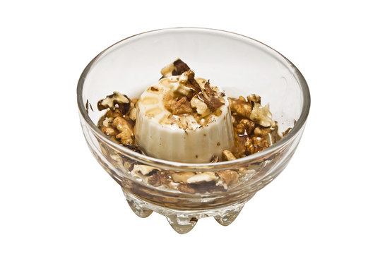 Postre de queso freso y nueces