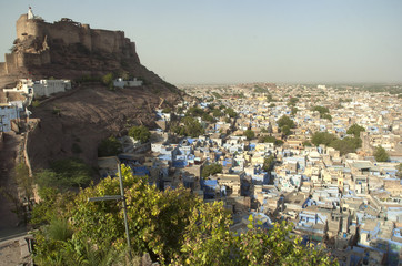 Fototapeta na wymiar Widok Jodhpur, niebieski miasta - Indie