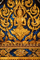 buddhist temple in grand palace bangkok thailand asia detail