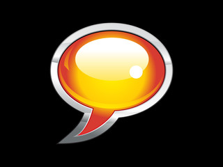 abstract shiny chat icon