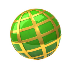 Green globe isolated