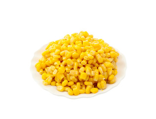 canned corn on a plate