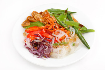 rice noodles with vegetables