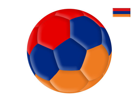 Ball in colors of the flag of Armenia