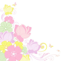 floral background with lotus