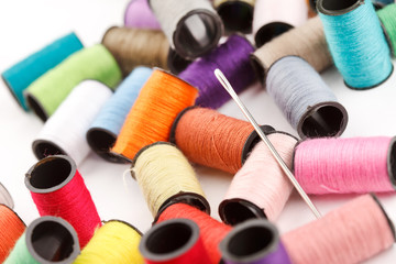 bobbins of lurex thread