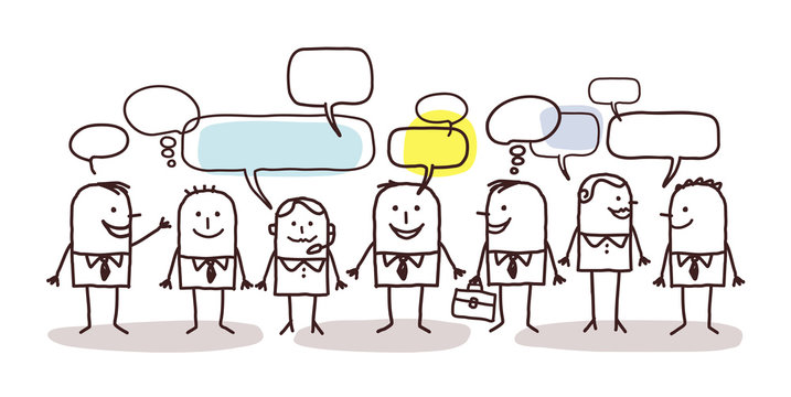 business people and social network