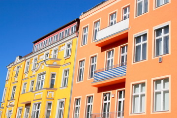 Fototapeta na wymiar Kolorowa linia domy
