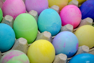 Drying Colorful Easter Eggs