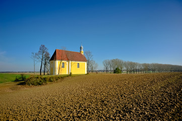 church in field
