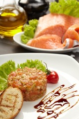 appetizer with salmon