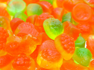 Fruit candy multi-colored all sorts, a background