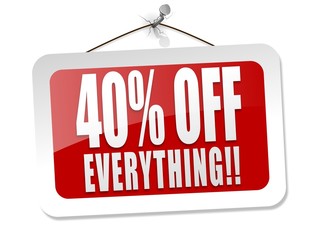 40% off everything