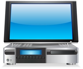Home Media Personal Computer with Flat Screen LCD Display