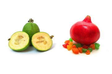 Pineapple guava and pomegranate