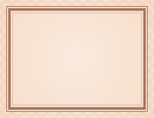 Fototapeta premium Blank Certificate in Shades of Brown