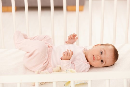 Beautiful Infant In Crib