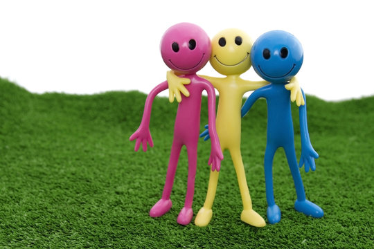 Groupe de trois amis