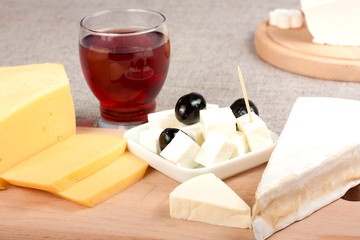Cheese and wine