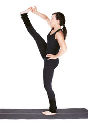 yoga excercising utthita hasta padangushthasana