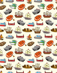 seamless boat pattern