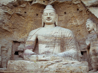 China, shanxi: Stone carving of Yungang grottoes