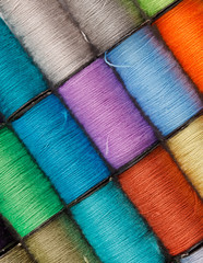 bobbins of lurex thread