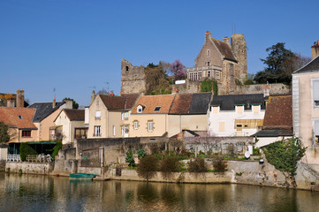 Obraz premium Village de Beaumont sur Sarthe en France
