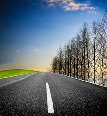 Fototapeta premium Empty countryside road