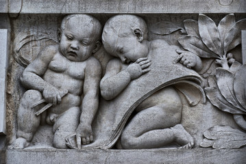 Child architect in stone