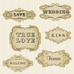 Vintage frames and design elements