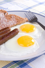 Eggs, Sausage, and Toast