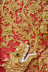 detail of the wall at Phrathat Lampang Luang
